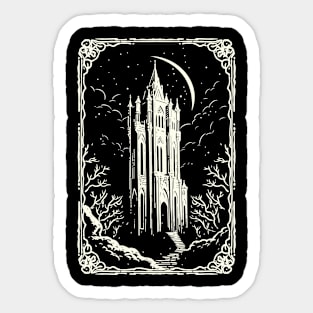 Gothic Dracula Castle Sticker